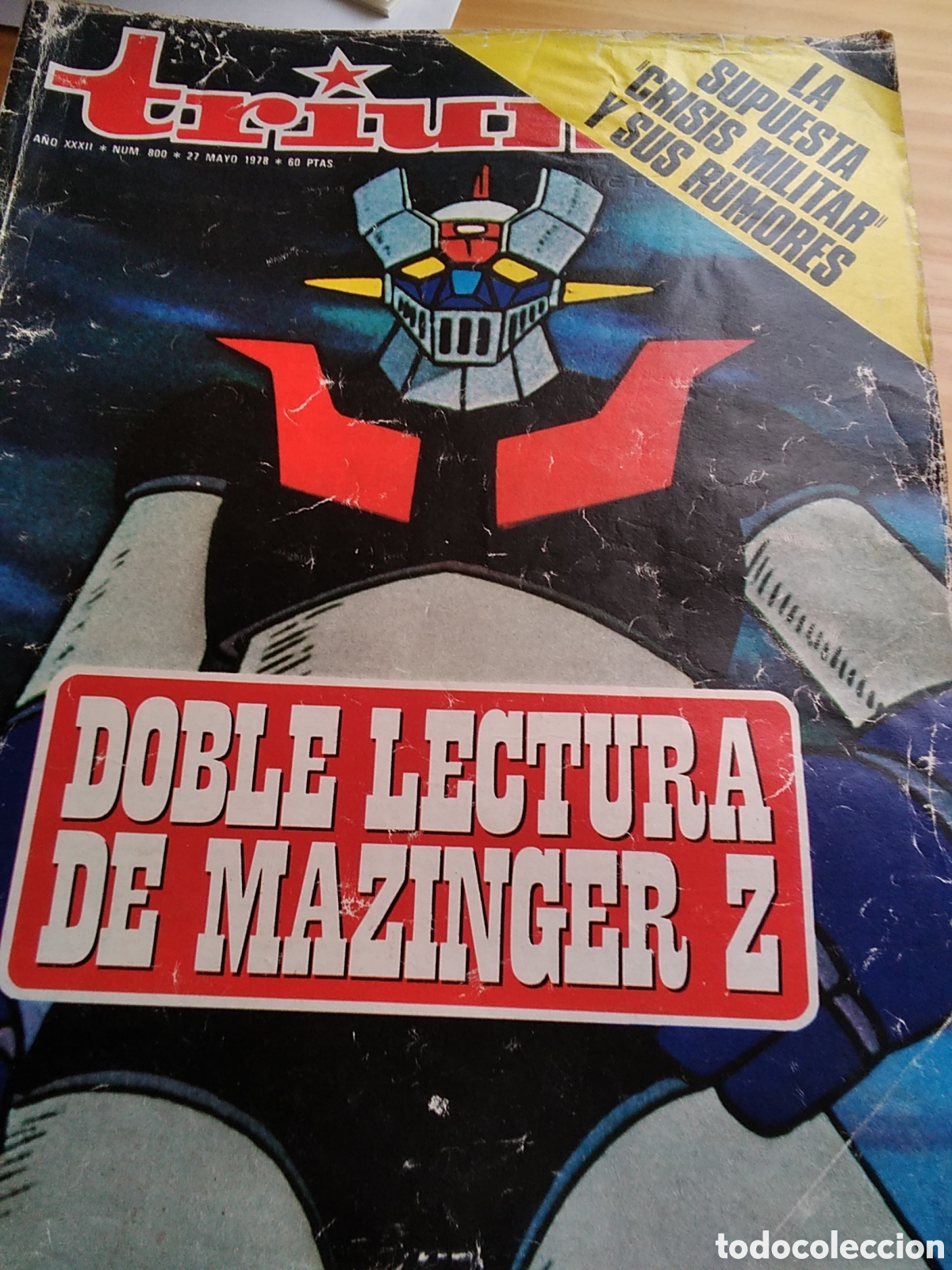 Coleccionismo de Revistas y Peri&oacute;dicos: Triunfo revista actualidad pol&iacute;tica a&ntilde;o 1978 mayo Mazinger z