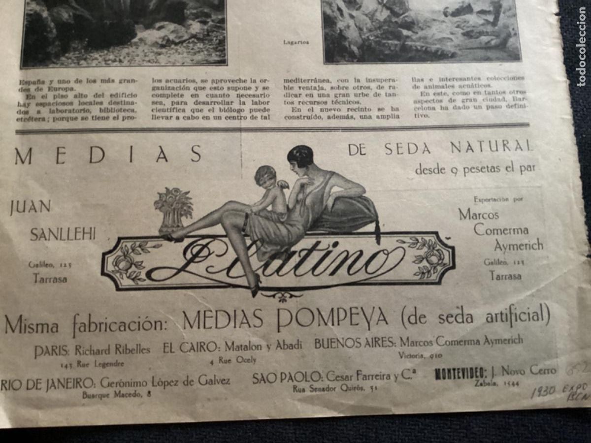 Coleccionismo de revistas y peri&oacute;dicos: PLATINO 1930 MEDIAS POMPEYA TARRASA RETAL HOJA REVISTA