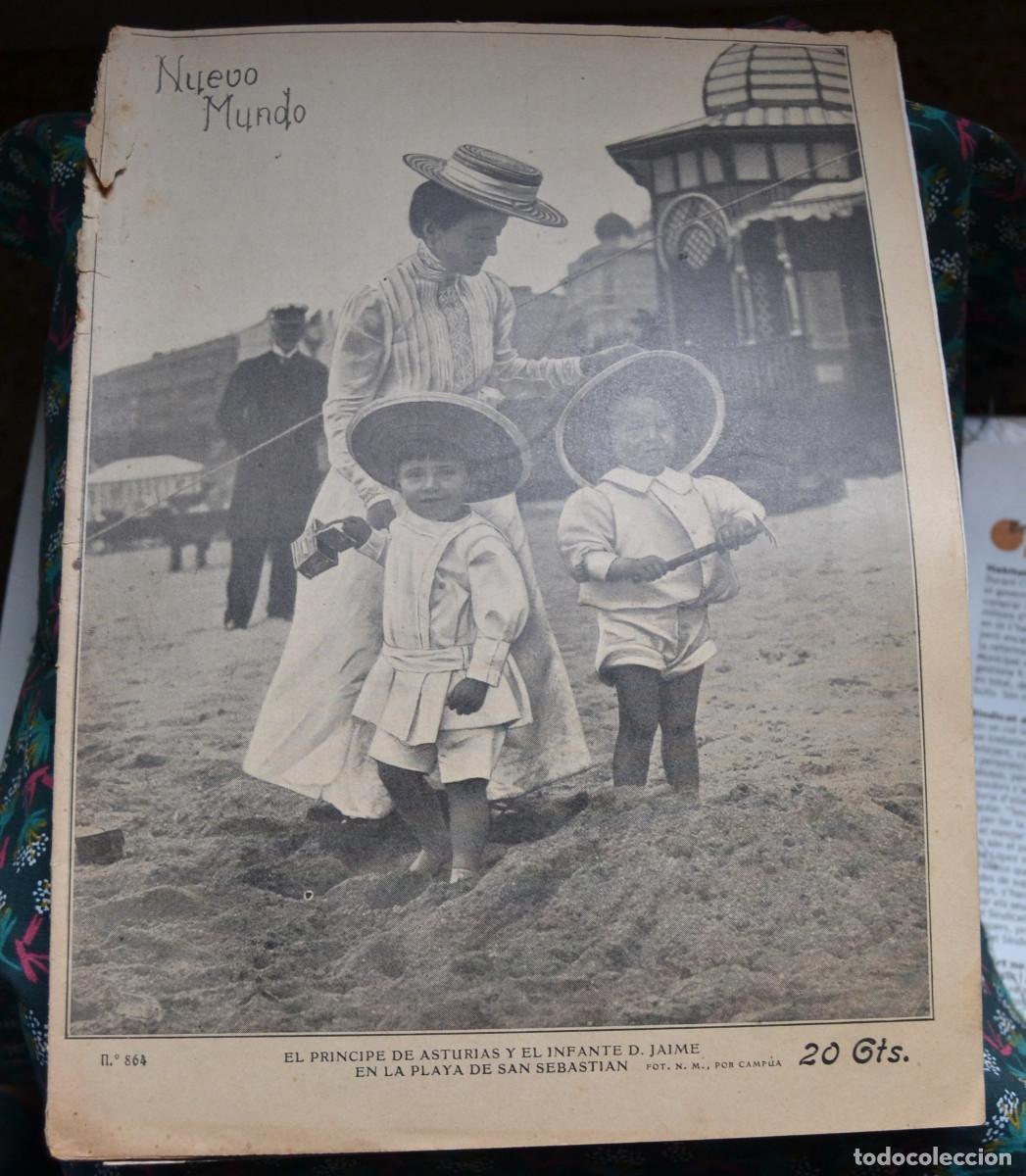 Coleccionismo de Revistas y Peri&oacute;dicos: NUEVO MUNDO (Revista Gr&aacute;fica):Madrid n&ordm; 864 (28-7-1910) Reportajes &ldquo; El Rey en Santander&rdquo;,