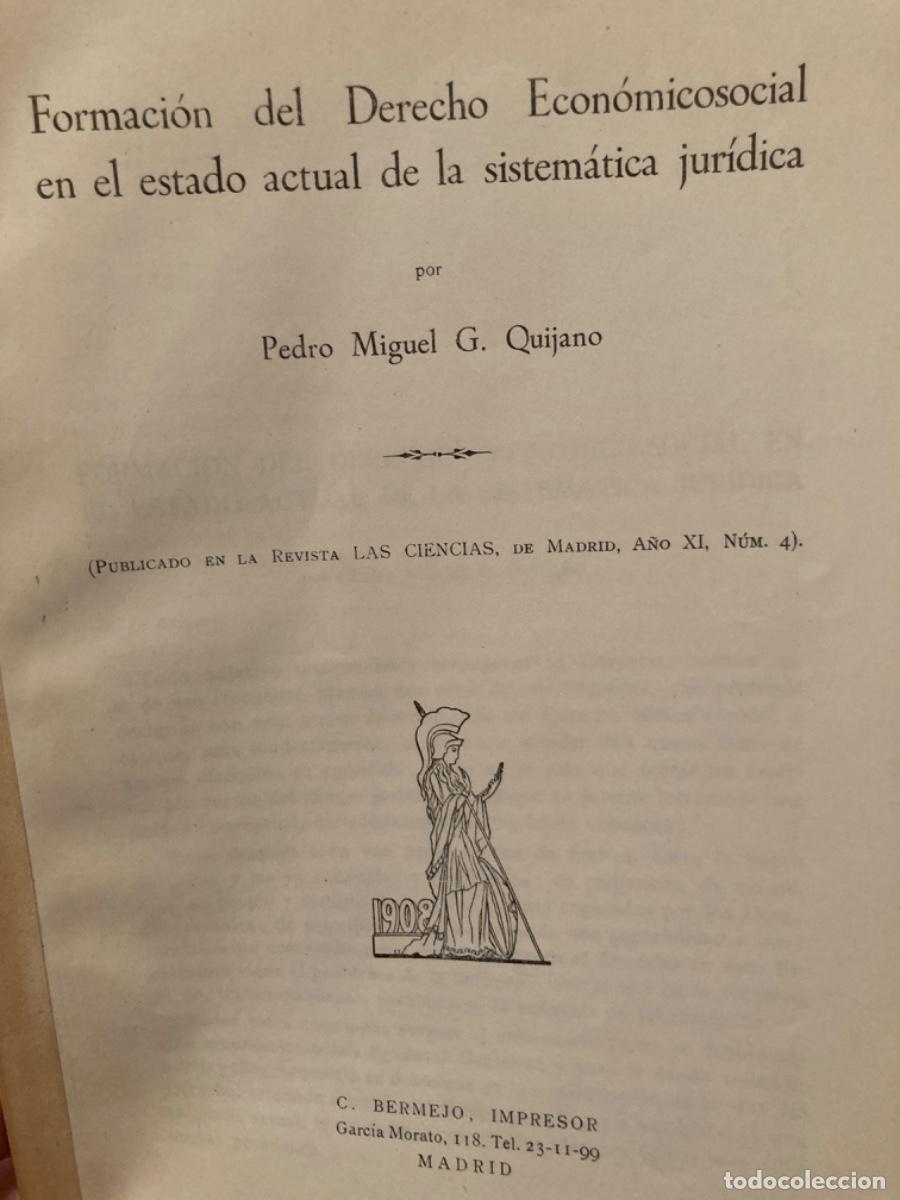 Coleccionismo de Revistas y Peri&oacute;dicos: Formaci&oacute;n del Derecho Econ&oacute;micosocial en el estado actual denla sistem&aacute;tica jur&iacute;dica, Quijano (1944)
