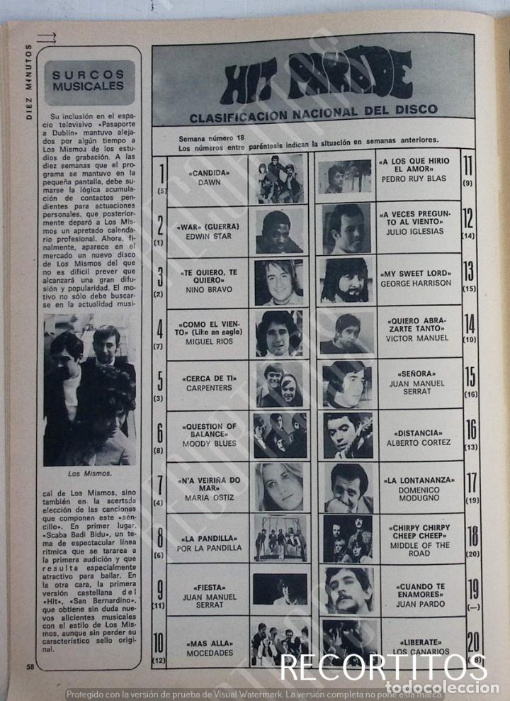 Coleccionismo de Revistas y Peri&oacute;dicos: los mismos canarios mocedades middle on the road alberto cortez miguel rios nono bravo julio iglesia