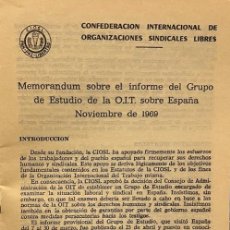 Coleccionismo de Revistas y Periódicos: POLITICA SOCIALISTA,CONFEDERACION INTERNACIONAL DE ORGANIZAZIONES SINDICALES, OIT. 1969
