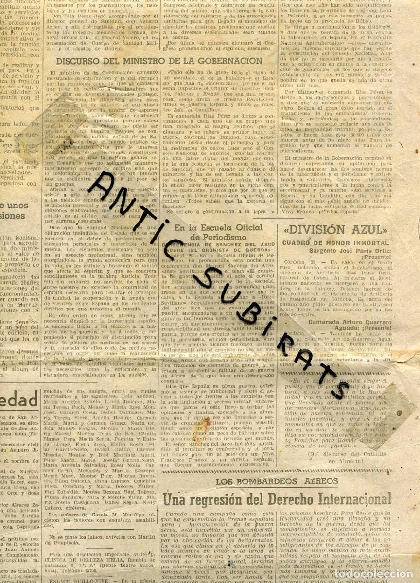 Coleccionismo de Revistas y Peri&oacute;dicos: RECORTE DE PRENSA A&Ntilde;O 1943 SARGENTO JOSE PARIS ORTIZ ARTURO GUERRERO AGUADA DIVISION AZUL CABRA