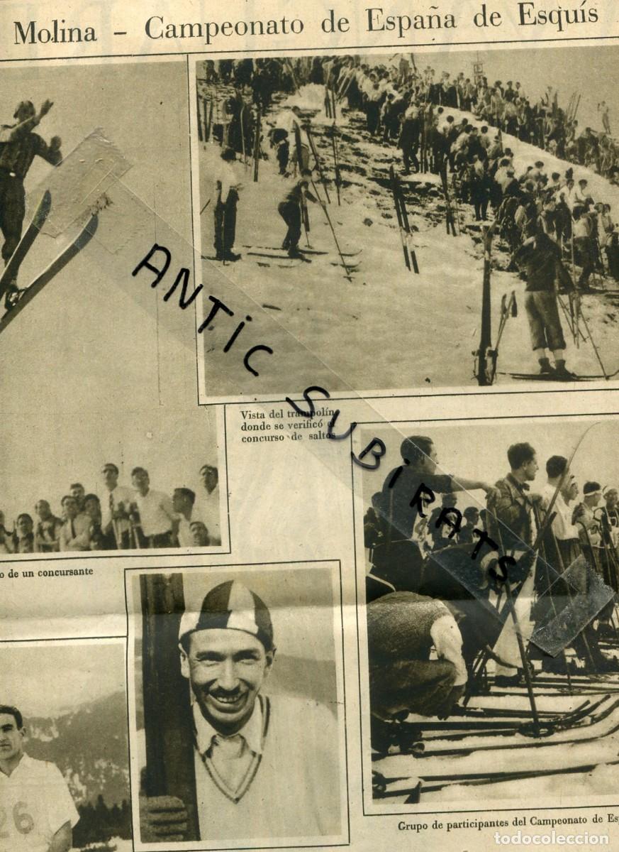 Coleccionismo de Revistas y Peri&oacute;dicos: VANGUARDIA A&Ntilde;O 1932 CAMPEONATO DE ESQUI EN LA MOLINA RICARDO URGOITI TEODORO MARTIN CLUB ALPINISTA