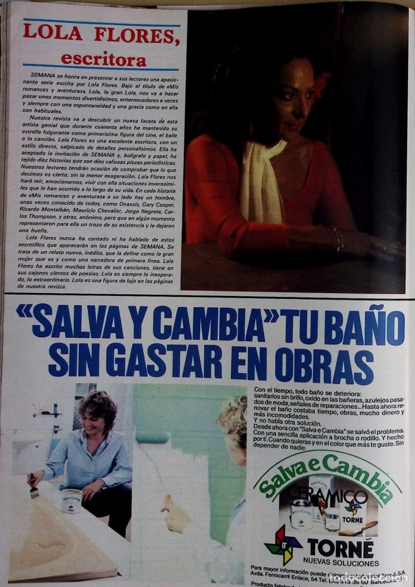 Coleccionismo de revistas y peri&oacute;dicos: recorte lola flores mis romances y aventuras