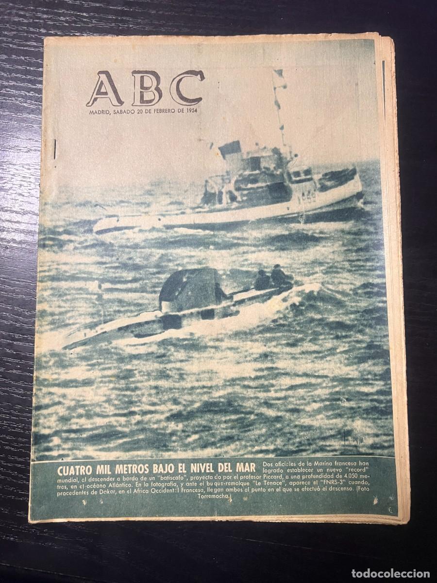 Coleccionismo de Revistas y Peri&oacute;dicos: REVISTA ABC. A&Ntilde;O 1954. N&ordm; 14.964. CUATRO MIL METROS BAJO EL NIVEL DEL MAR. LEER