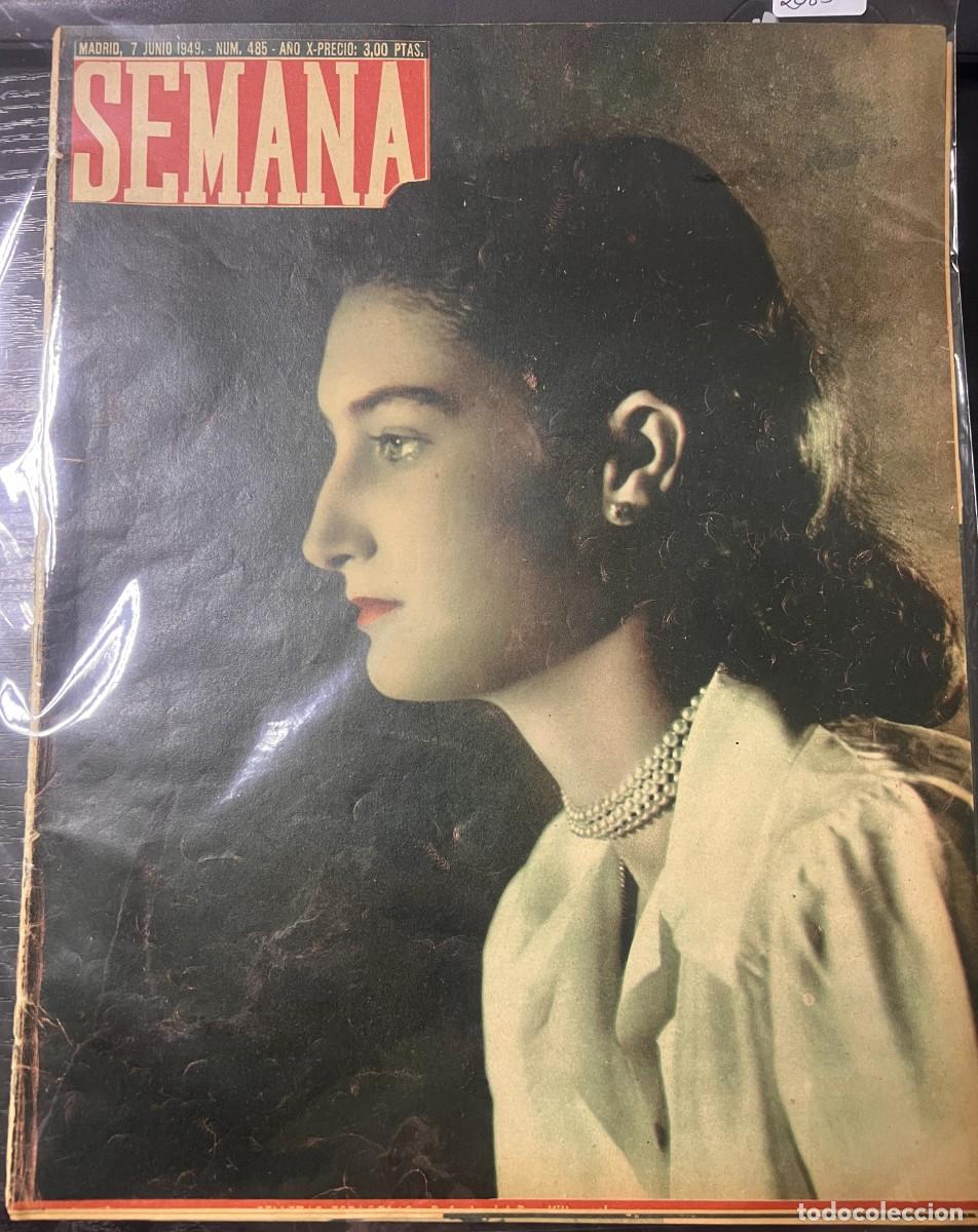 Coleccionismo de Revistas y Peri&oacute;dicos: SEMANA. JUNIO 1949. N&ordm; 485. A&Ntilde;O X. EL MANZANARES, LOS TOROS Y LA PREHISTORIA. LEER