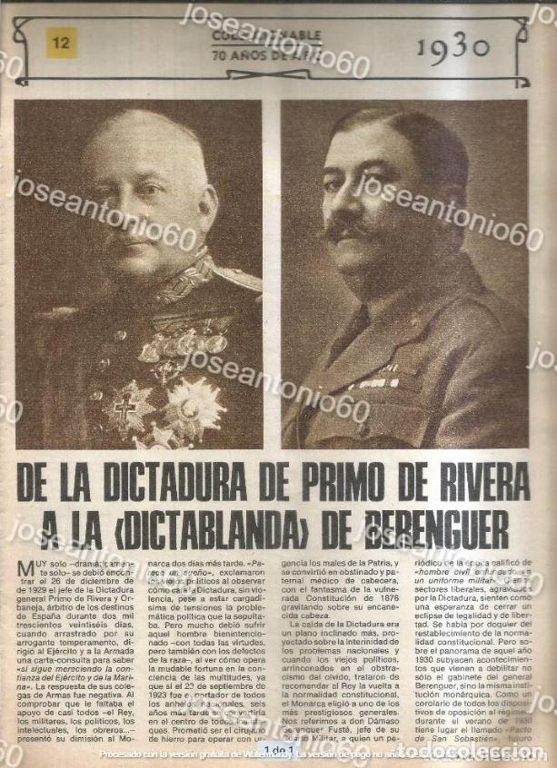 Coleccionismo de Revistas y Peri&oacute;dicos: De la dictadura de Primo de Rivera a la &rdquo;dictablanda&rdquo; de Berenguer. 1930&rdquo; - ABC