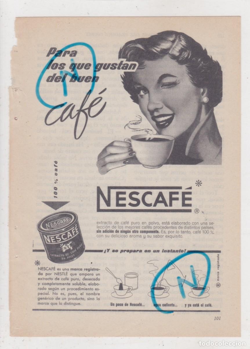 Coleccionismo de revistas y peri&oacute;dicos: PUBLICIDAD 1955. ANUNCIO NESCAFE