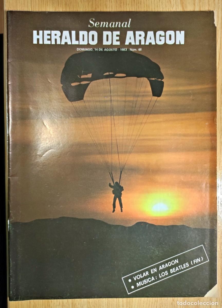 Coleccionismo de revistas y peri&oacute;dicos: REVISTA SEMANAL HERALDO ARAGON AGOSTO 1983 LEO BEENHAKKER REAL ZARAGOZA-THE BEATLES