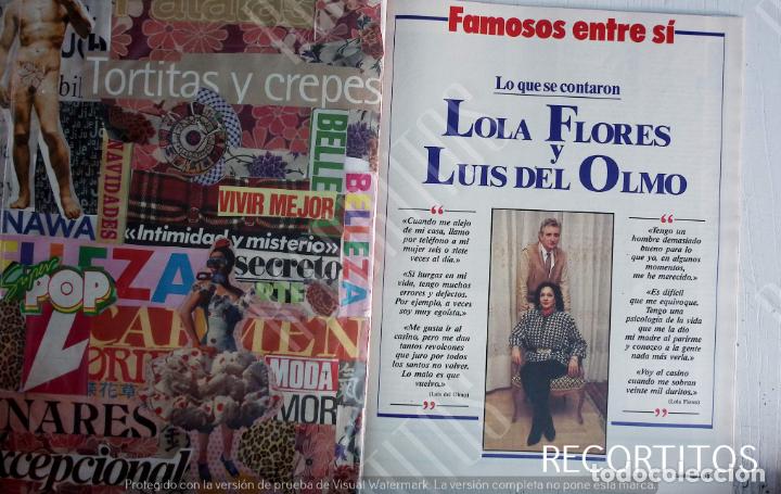 Coleccionismo de revistas y peri&oacute;dicos: LOLA FLORES Y LUIS DEL OLMO LO QUE SE CONTARON FAMOSOS ENTRE SI