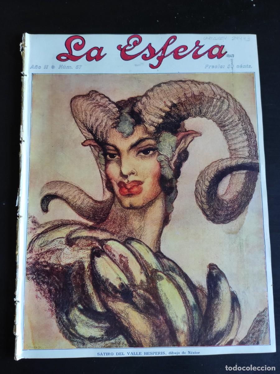 Collezionismo di Riviste e Giornali: LA ESFERA. N&ordm; 57. A&Ntilde;O 1915. LOS NUEVOS BLASONES. AIRES ANDALUCES. RICARDO LE&Oacute;N EN SU GABINET.. LEER