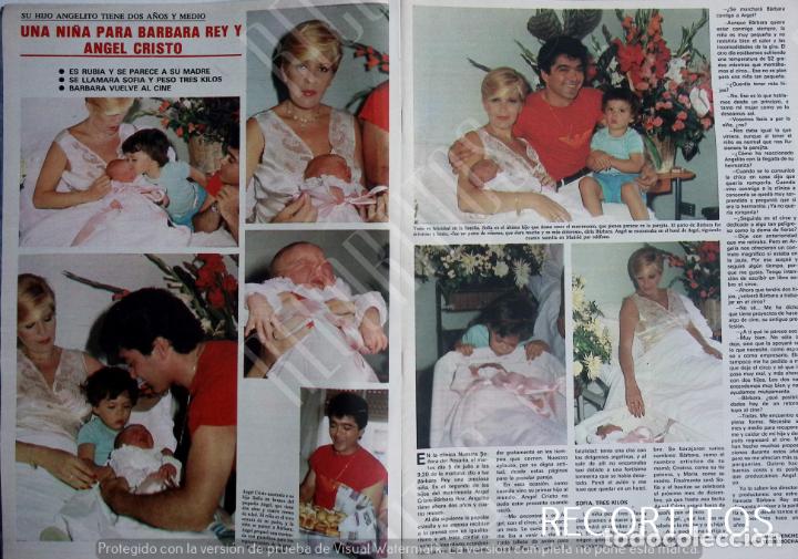 Coleccionismo de revistas y peri&oacute;dicos: barbara rey angel cristo NACIMIENTO DE SOFIA CRISTO