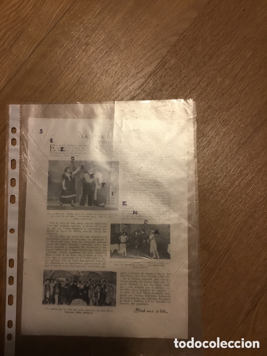 Collectionnisme de Revues et Journaux: - TEATRO - Pasa El Lobo, Las perversas de Mu&ntilde;oz y Lapena, Si fue D. Juan andaluz de Granada 1921