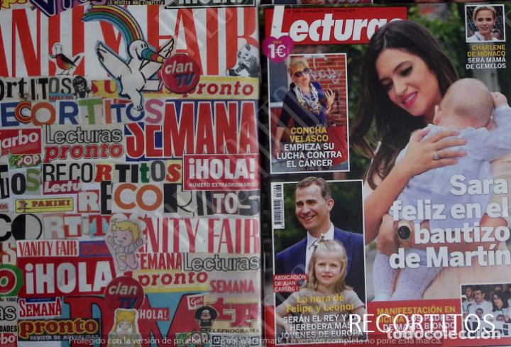 Coleccionismo de revistas y peri&oacute;dicos: RECORTE PORTADA SARA CARBONERO CONCHA VELASCO FELIPE VI LEONOR CHARLENE DE MONACO
