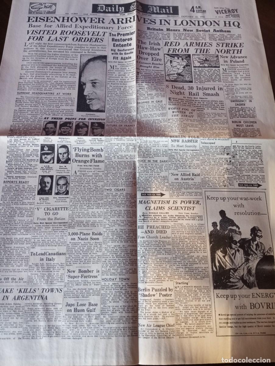 Collection Magazines and Newspapers: SEGUNDA GUERRA MUNDIAL, DAILY MAiL, 17/01/1944, FACSIMIL PERI&Oacute;DICO