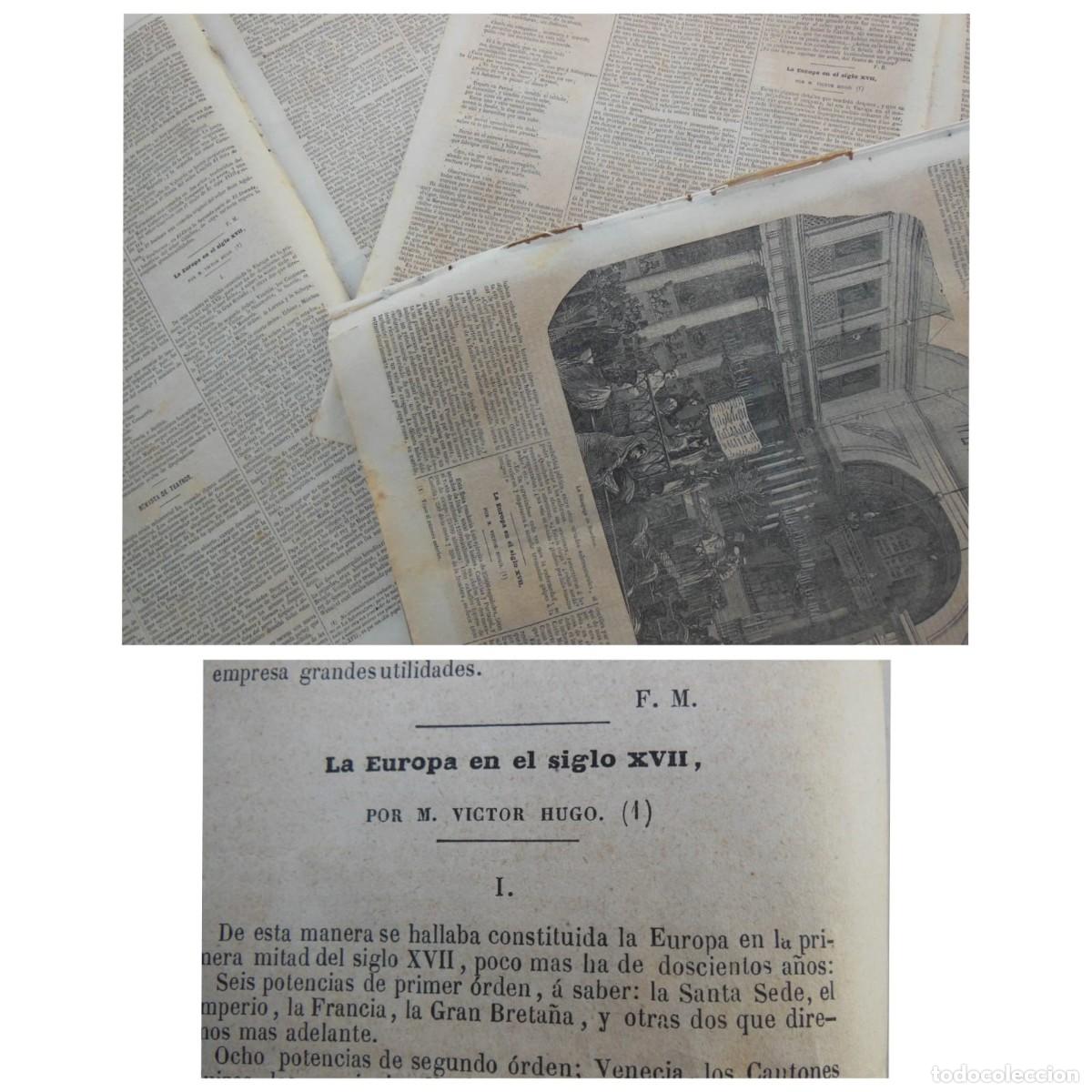 Coleccionismo de Revistas y Peri&oacute;dicos: LA EUROPA EN EL SIGLO XVII POR VICTOR HUGO. La Ilustraci&oacute;n, peri&oacute;dico universal (1851).