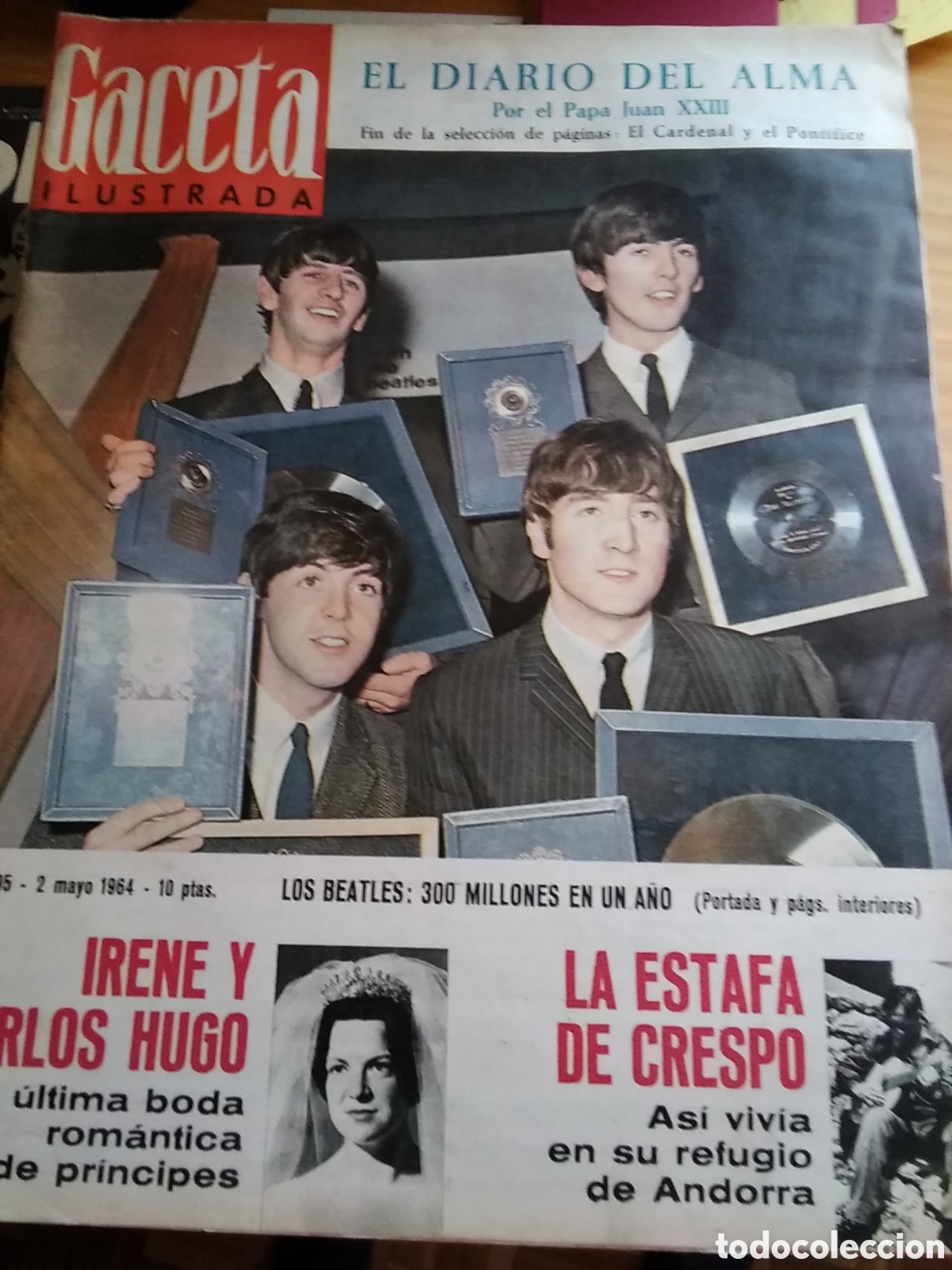 Coleccionismo de Revistas y Peri&oacute;dicos: Gaceta ilustrada revista espa&ntilde;ola n&uacute;mero 395 a&ntilde;o 2 mayo 1964 los Beatles