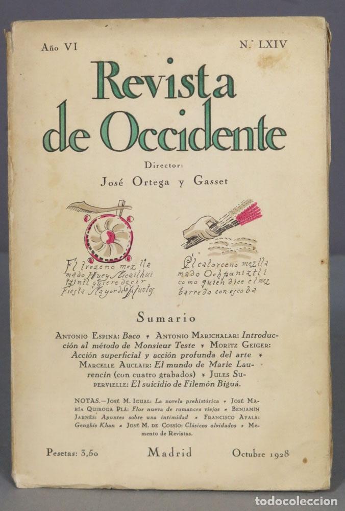 Sammeln von Zeitschriften und Zeitungen: REVISTA DE OCCIDENTE. A&ntilde;o VI. N&ordm; LXIV