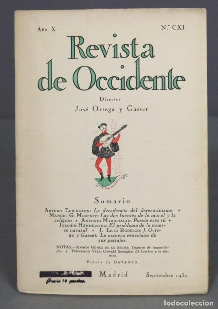 Sammeln von Zeitschriften und Zeitungen: REVISTA DE OCCIDENTE. CXI. 1932