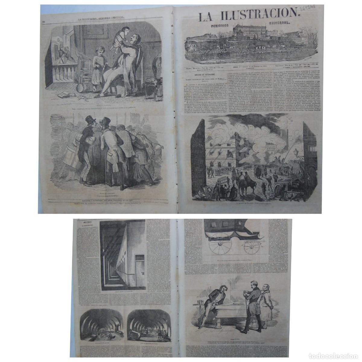 Colecionismo de Revistas e Jornais: ANTIGUO PERI&Oacute;DICO:LA ILUSTRACI&Oacute;N,PERI&Oacute;DICO UNIVERSAL.15 DE FEBRERO 1851.Art. de C&aacute;novas del Castillo