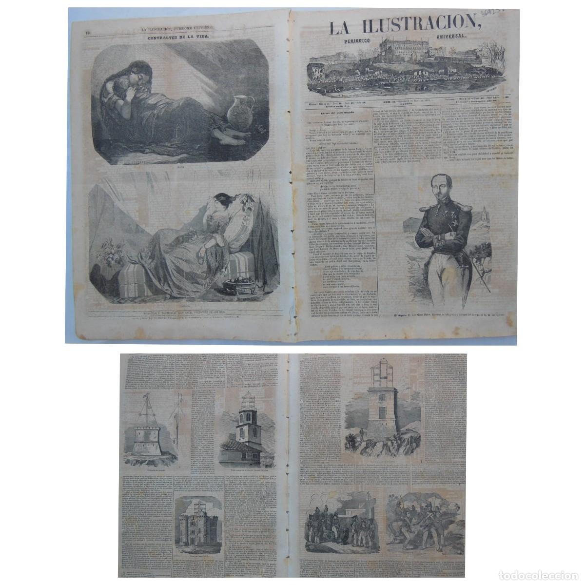 Colecionismo de Revistas e Jornais: ANTIGUO PERI&Oacute;DICO: LA ILUSTRACI&Oacute;N, PERI&Oacute;DICO UNIVERSAL. 3 DE MAYO DE 1851. (Madrid) N&ordm;18