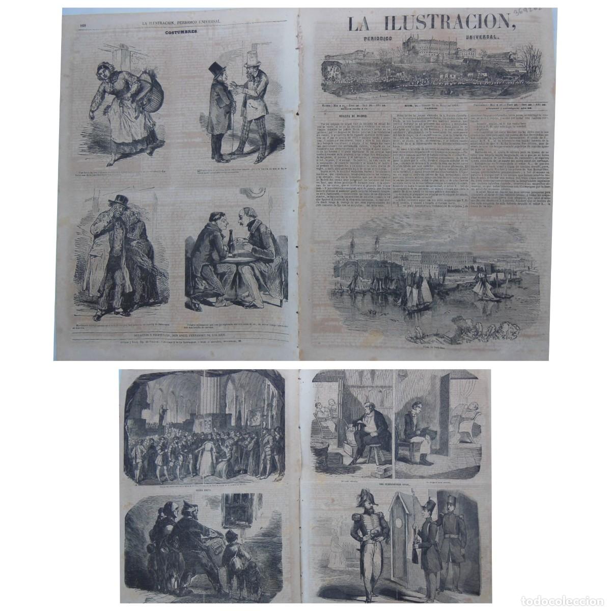 Colecionismo de Revistas e Jornais: ANTIGUO PERI&Oacute;DICO: LA ILUSTRACI&Oacute;N, PERI&Oacute;DICO UNIVERSAL. 24 DE MAYO DE 1851. Vista de Stokolmo.