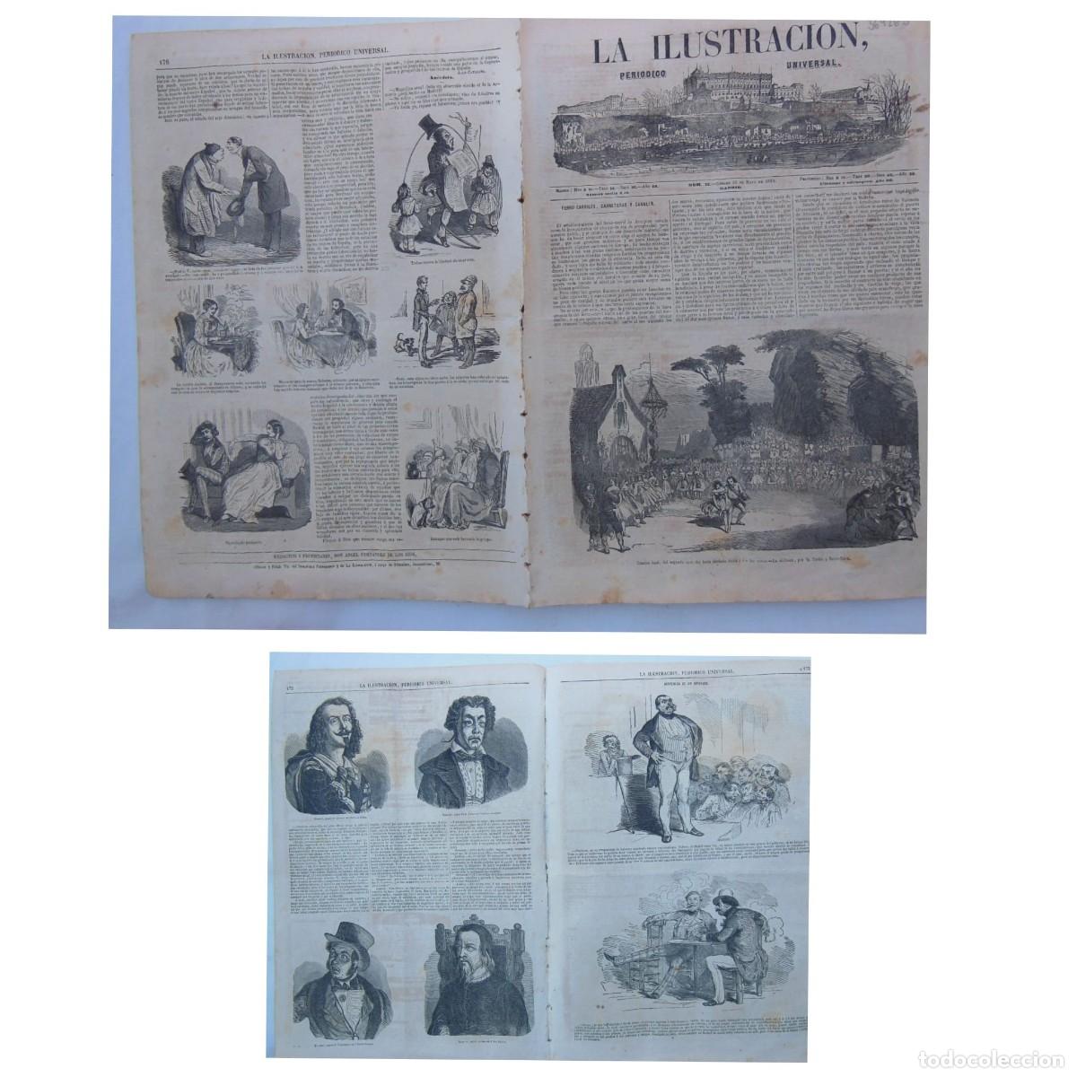 Colecionismo de Revistas e Jornais: ANTIGUO PERI&Oacute;DICO: LA ILUSTRACI&Oacute;N, PERI&Oacute;DICO UNIVERSAL. 31 DE MAYO DE 1851. La siciliana por Cerito.