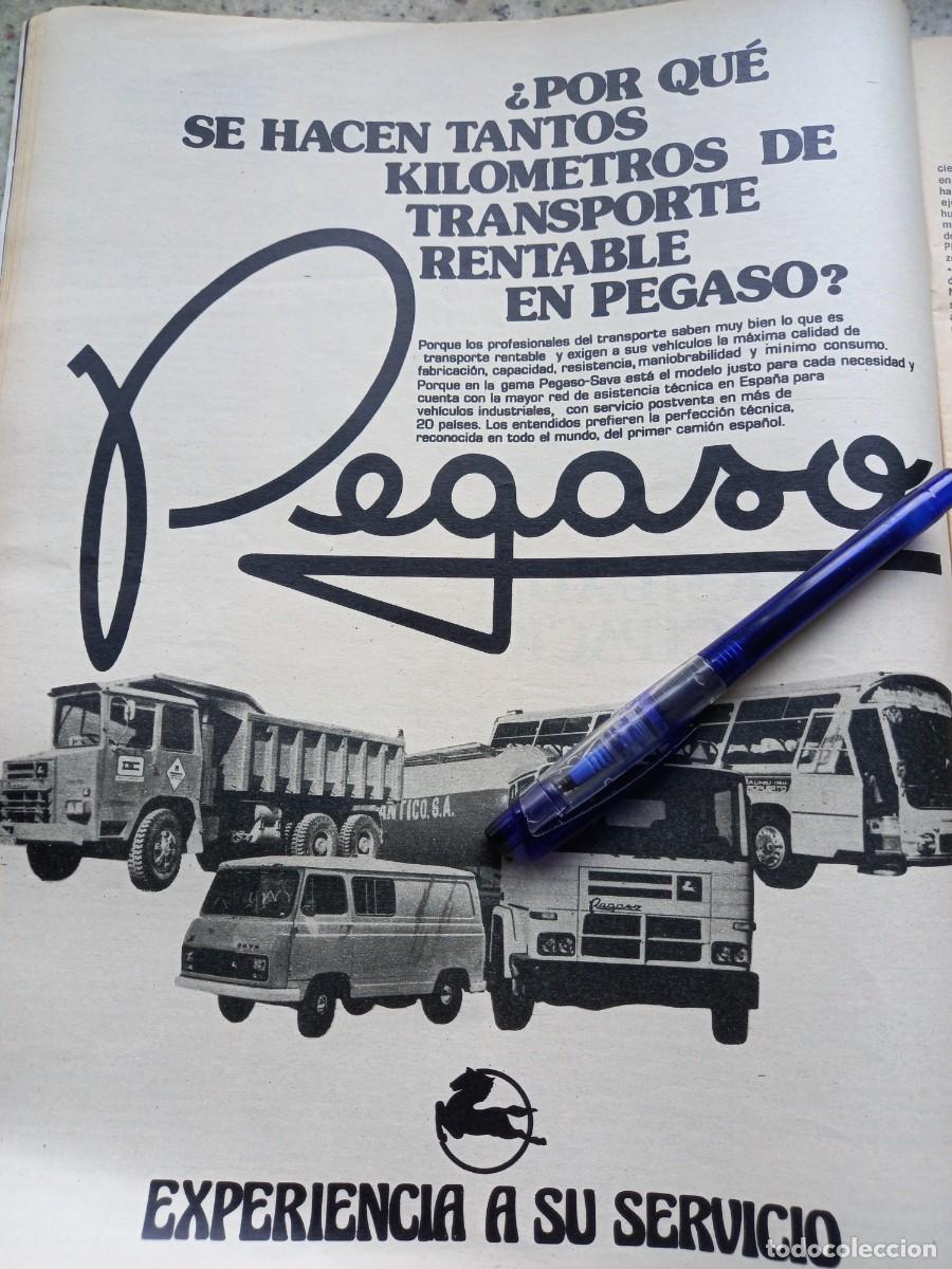 Coleccionismo de revistas y peri&oacute;dicos: PUBLICIDAD. ANUNCIO DE CAMIONES PEGASO. 340X265 MM. TRIUNFO JULIO 1975