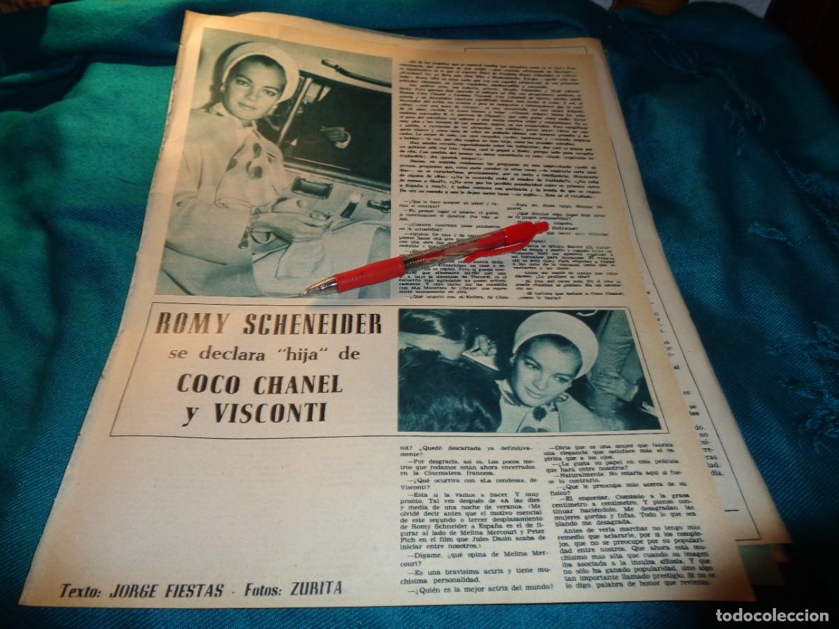 Coleccionismo de Revistas y Peri&oacute;dicos: RECORTE : ENTREVISTA A ROMY SCHNEIDER. FOTOGRAMAS, SPTMBRE 1965