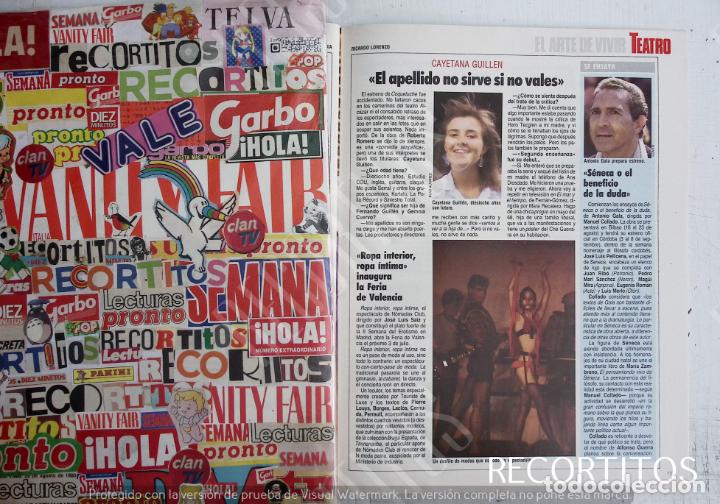 Coleccionismo de Revistas y Peri&oacute;dicos: CAYETANA GUILLEN CURVO JOSE LUIS SAIZ ROPA INERIOR VOGUE ANTONIO GALA