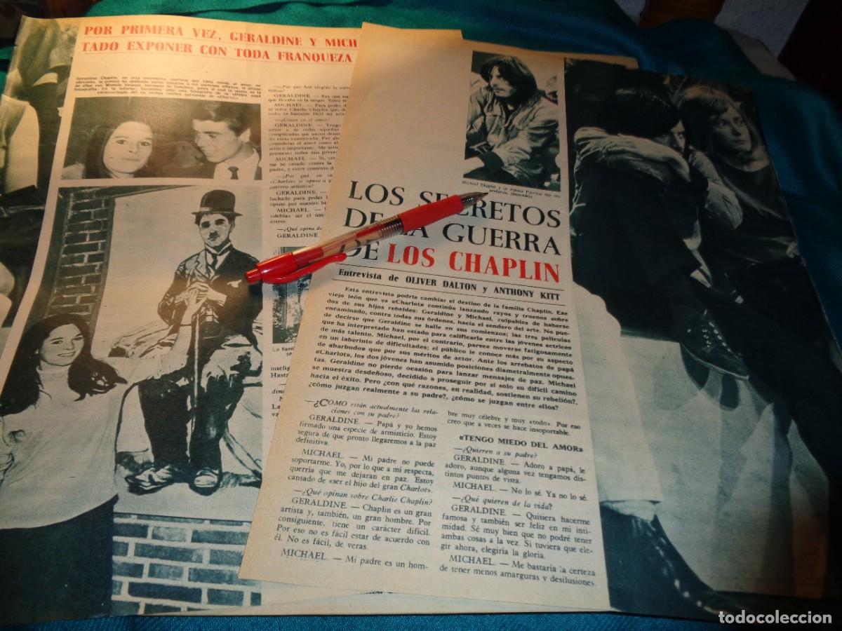 Coleccionismo de Revistas y Peri&oacute;dicos: RECORTE : LA GUERRA DE LOS CHAPLIN. FOTOGRAMAS, SPTMBRE 1965