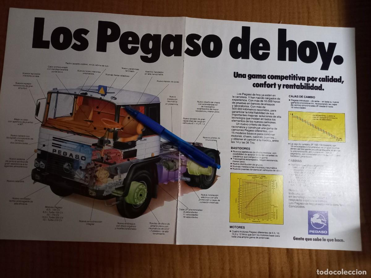 Coleccionismo de revistas y peri&oacute;dicos: PUBLICIDAD. ANUNCIO DE CAMIONES PEGASO. DOBLE PAGINA. EXTRAIDO DE REVISTA