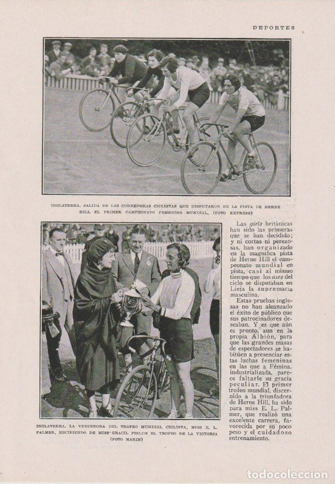Coleccionismo de Revistas y Peri&oacute;dicos: * DEPORTES * Regata Plymouth-Santander; ciclismo ; motociclismo: Pe&ntilde;a motorista... -1930