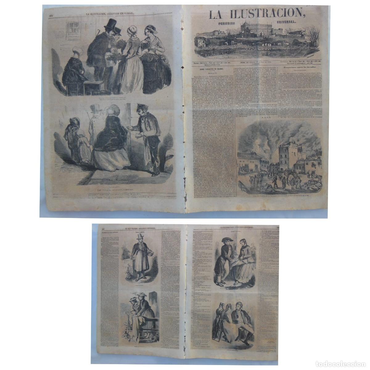 Colecionismo de Revistas e Jornais: ANTIGUO PERI&Oacute;DICO: LA ILUSTRACI&Oacute;N, PERI&Oacute;DICO UNIVERSAL. 19 DE JULIO DE 1851. Dumas.