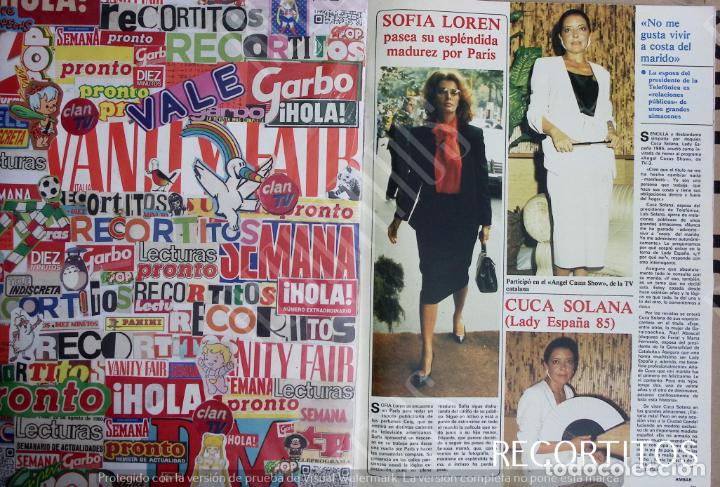 Coleccionismo de Revistas y Peri&oacute;dicos: SOFIA LOREN CUCA SOLANA MISS LADY ESPA&Ntilde;A 85