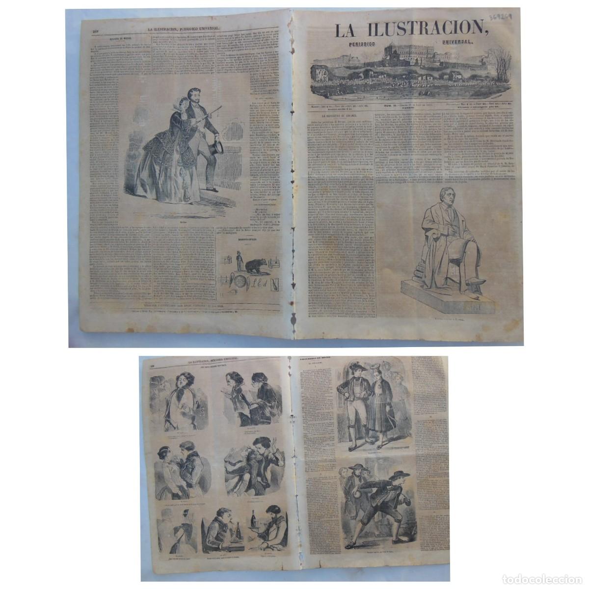 Colecionismo de Revistas e Jornais: ANTIGUO PERI&Oacute;DICO:LA ILUSTRACI&Oacute;N,PERI&Oacute;DICO UNIVERSAL.26 DE JULIO 1851.Los siete pecados capitales.