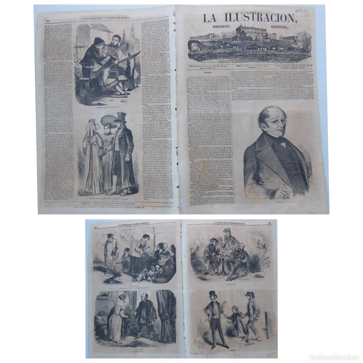 Colecionismo de Revistas e Jornais: ANTIGUO PERI&Oacute;DICO: LA ILUSTRACI&Oacute;N, PERI&Oacute;DICO UNIVERSAL. 16 DE AGOSTO DE 1851. Habeneck.