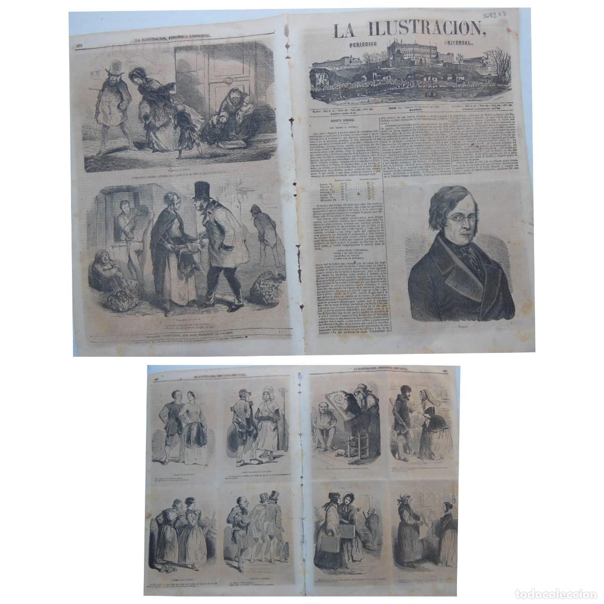 Colecionismo de Revistas e Jornais: ANTIGUO PERI&Oacute;DICO: LA ILUSTRACI&Oacute;N, PERI&Oacute;DICO UNIVERSAL. 23 DE AGOSTO DE 1851. Gioberti.