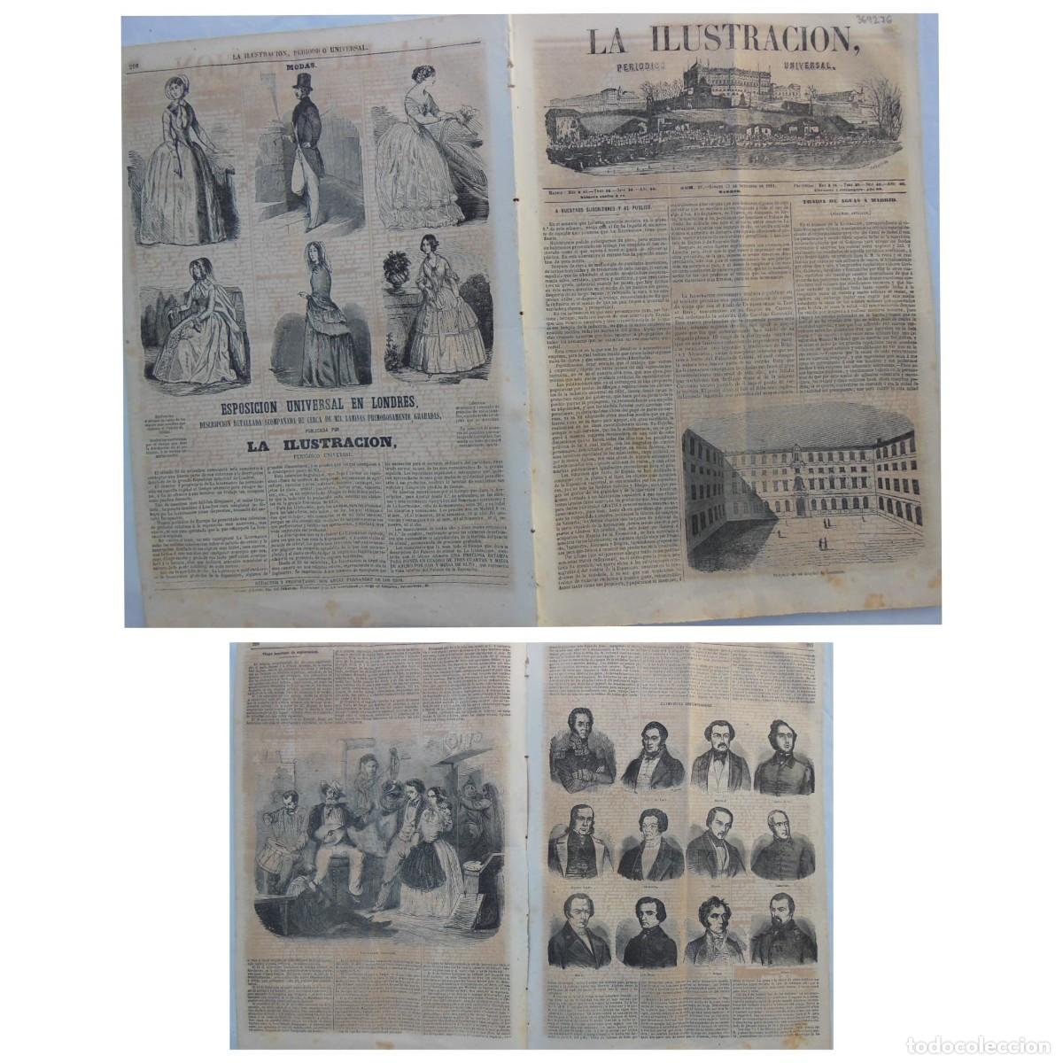 Colecionismo de Revistas e Jornais: ANTIGUO PERI&Oacute;DICO: LA ILUSTRACI&Oacute;N, PERI&Oacute;DICO UNIVERSAL.13 DE SEPTIEMBRE DE 1851.Lamartine, Cremieux.