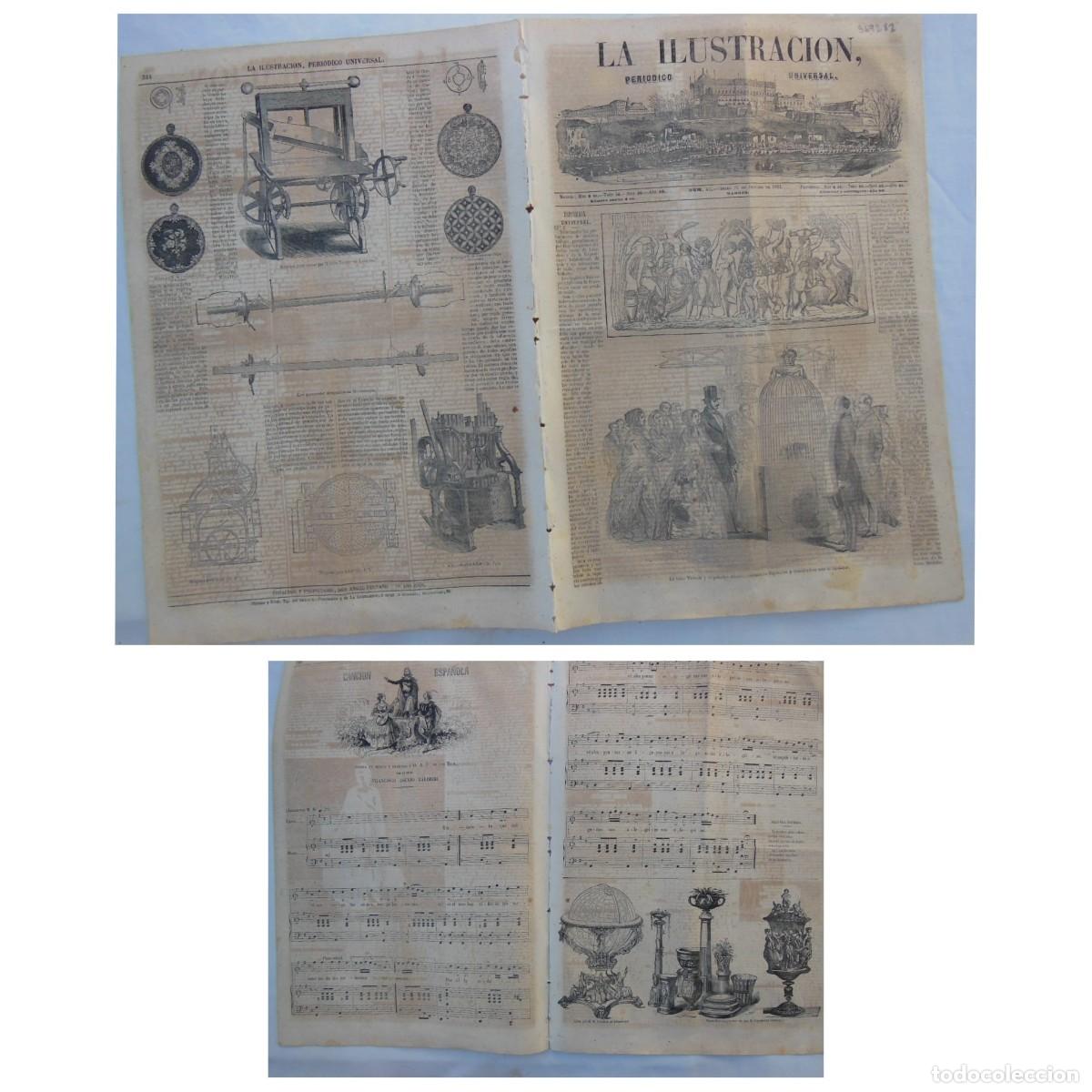 Colecionismo de Revistas e Jornais: ANTIGUO PERI&Oacute;DICO: LA ILUSTRACI&Oacute;N, PERI&Oacute;DICO UNIVERSAL. 25 DE OCTUBRE DE 1851. KOINOOR.