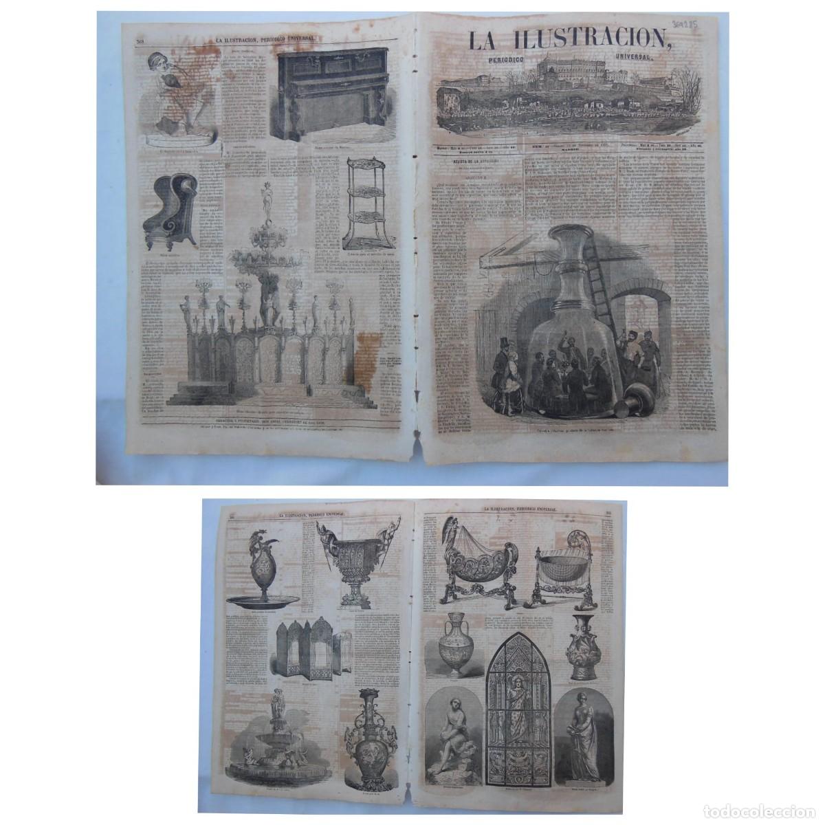 Colecionismo de Revistas e Jornais: ANTIGUO PERI&Oacute;DICO: LA ILUSTRACI&Oacute;N, PERI&Oacute;DICO UNIVERSAL. 15 DE NOVIEMBRE DE 1851. Palacio de Cristal.