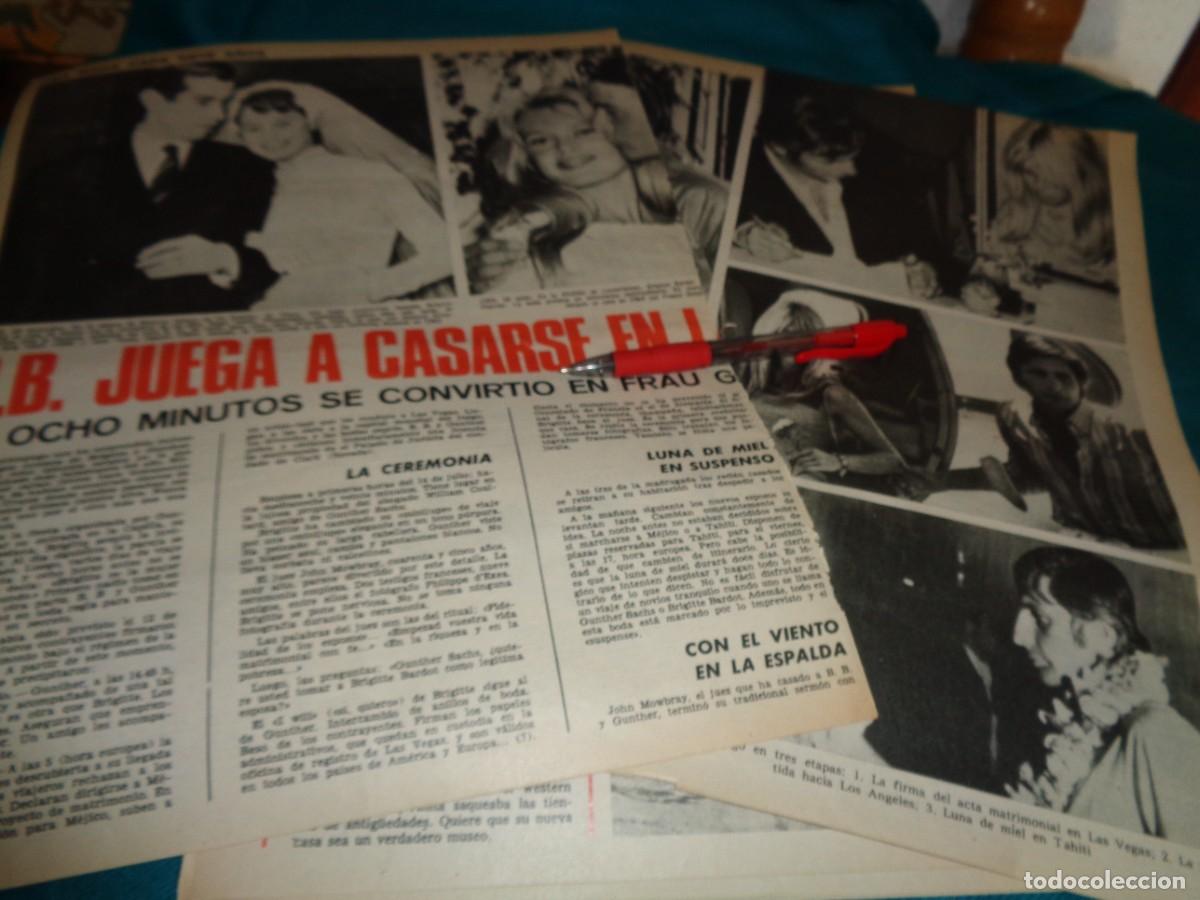 Collection Magazines and Newspapers: RECORTE : BODA DE BRIGITTE BARDOT CON GUNTER SACHS. FOTOGRAMAS, JULIO 1966