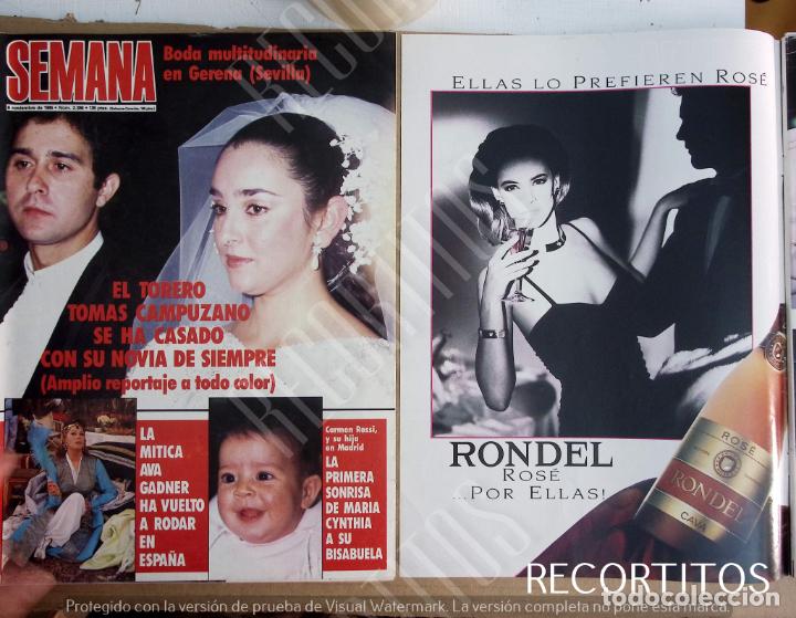 Coleccionismo de Revistas y Peri&oacute;dicos: RECORTE PORTADA TOMAS CAMPUZANO AVA GARDNER RONDEL ANUNCIO PUBLICIDAD