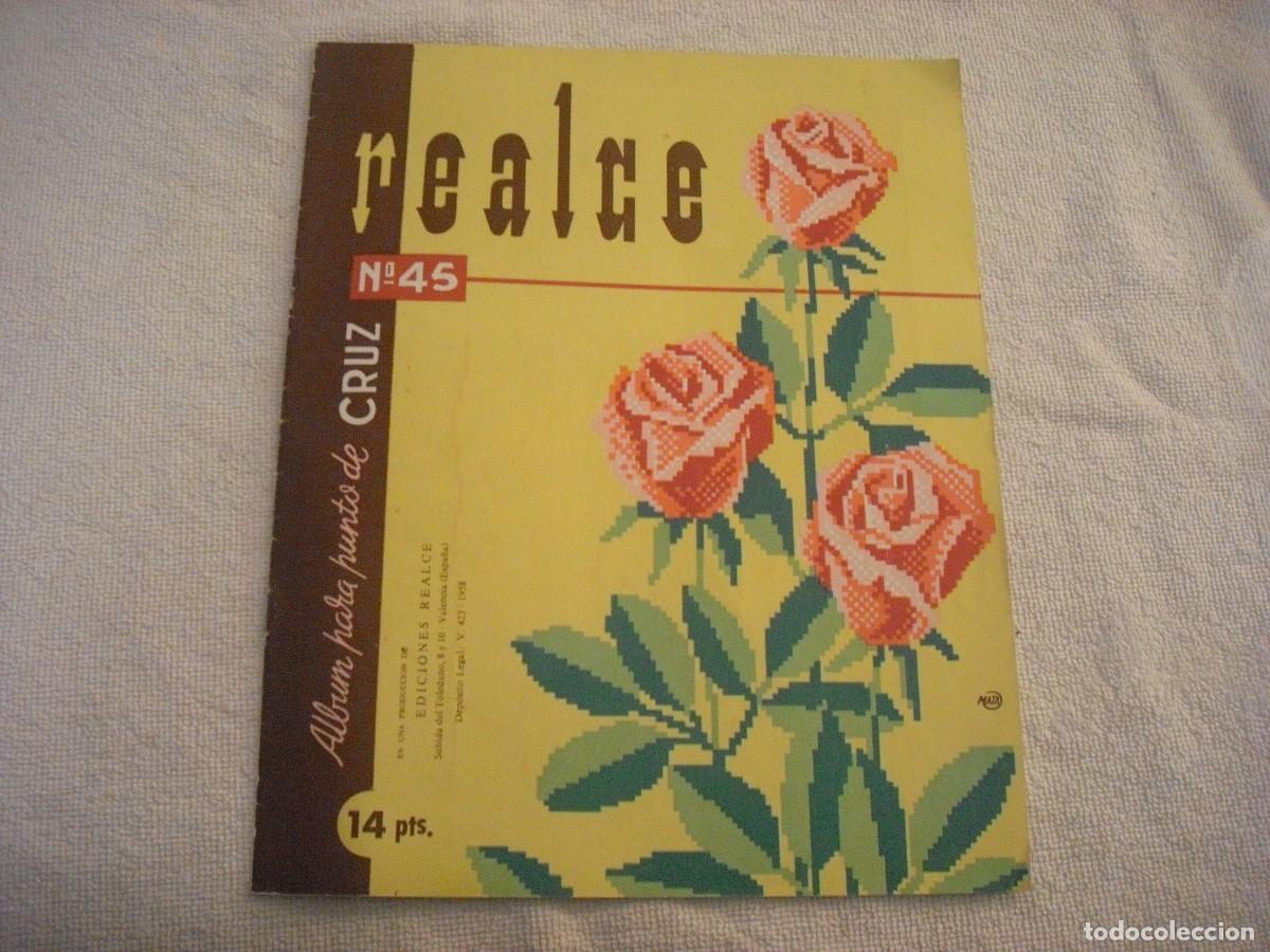 Coleccionismo de Revistas y Peri&oacute;dicos: REALCE N. 45 . ALBUM PARA PUNTO DE CRUZ ..