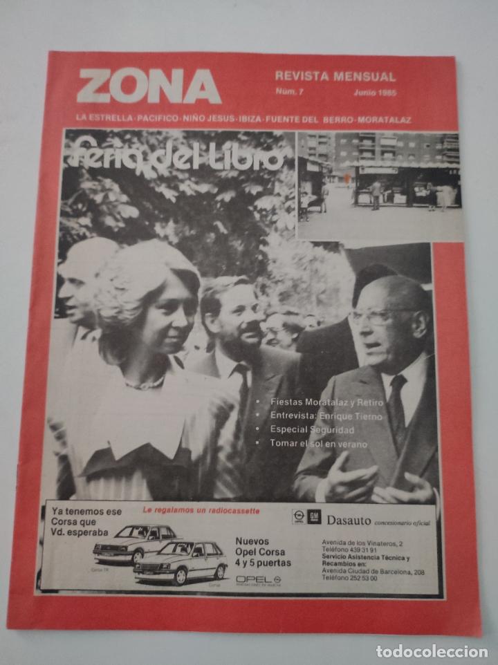 Coleccionismo de revistas y peri&oacute;dicos: Revista Zona N&ordm;7 Mensual . La Estrella .Pacifico. Ni&ntilde;o Jesus. F del Berro.Moratalaz - VVAA