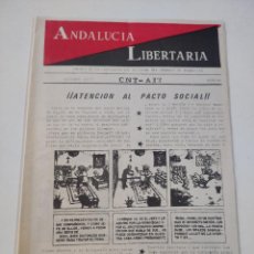 Coleccionismo de Revistas y Periódicos: PERIODICO ANDALUCIA LIBERTARIA OCTUBRE 1977 - VVAA