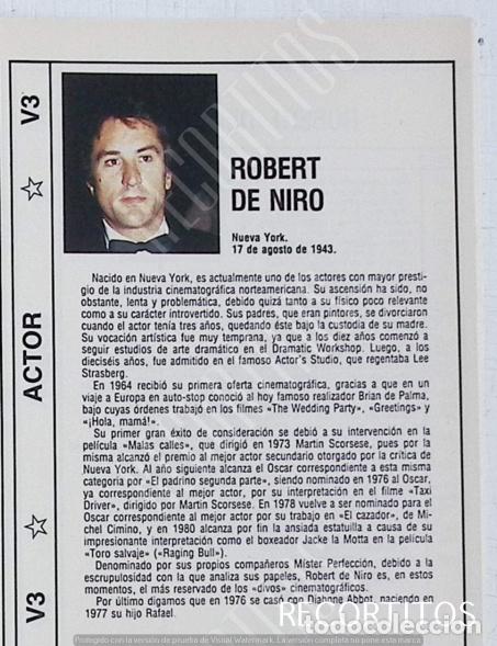Coleccionismo de Revistas y Peri&oacute;dicos: ROBERT DE NIRO
