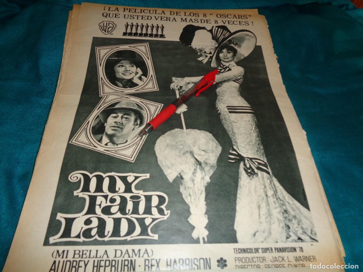Colecionismo de Revistas e Jornais: RECORTE : PUBLICIDAD PELICULA : MY FAIR LADY. AUDREY HEPBURN. FOTOGRAMAS, OCTBRE 1965
