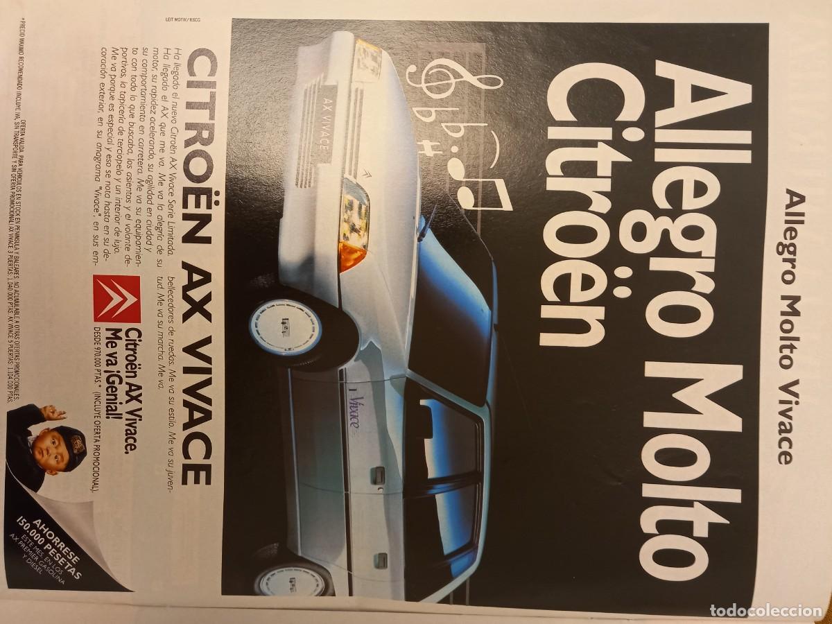 Coleccionismo de Revistas y Peri&oacute;dicos: PUBLICIDAD AUTOMOVILES. ANUNCIO DE CITROEN AX VIVACE. EXTRA&Iacute;DO DE REVISTA 1990